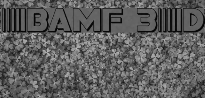 Bamf 3D Font examples