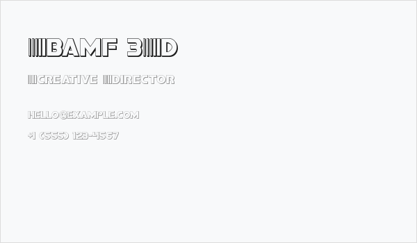 Bamf 3D Business Card