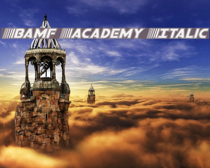 Bamf Academy Italic Font examples