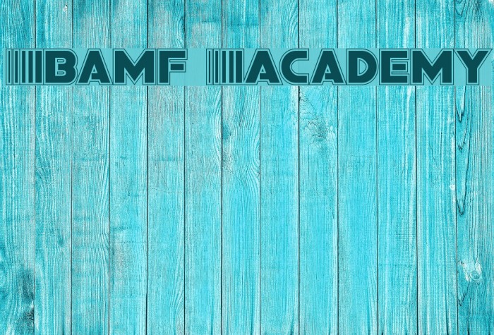 Bamf Academy Font examples
