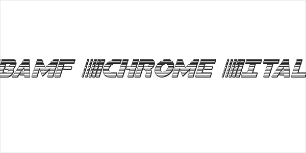 Bamf Chrome Italic Logo