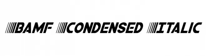 Bamf Condensed Italic  Fuentes Gratis Descargar