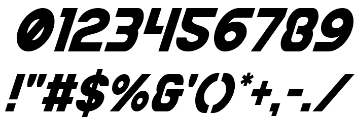 Bamf Condensed Italic Font OTHER CHARS