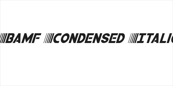Bamf Condensed Italic Logo