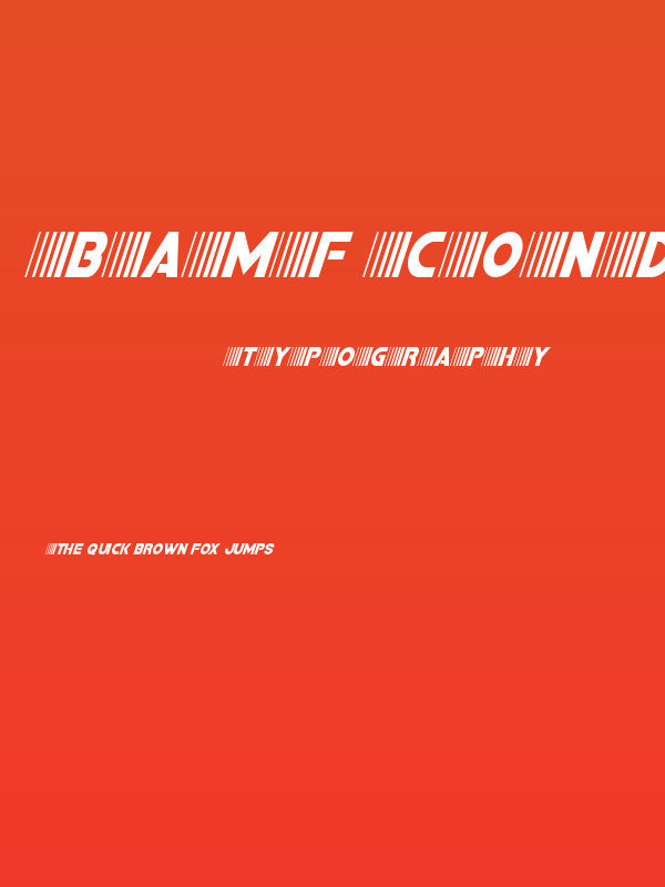 Bamf Condensed Italic Poster