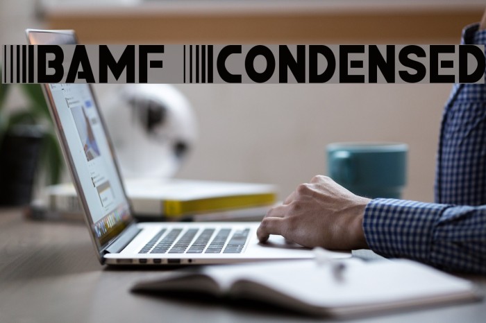Bamf Condensed Font examples
