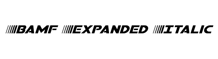 Bamf Expanded Italic  Free Fonts Download