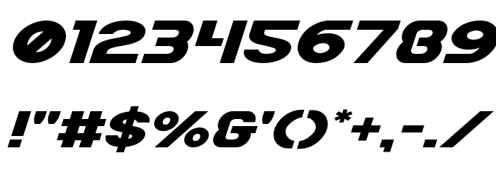Bamf Expanded Italic Font OTHER CHARS