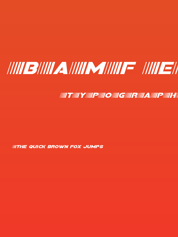 Bamf Expanded Italic Poster