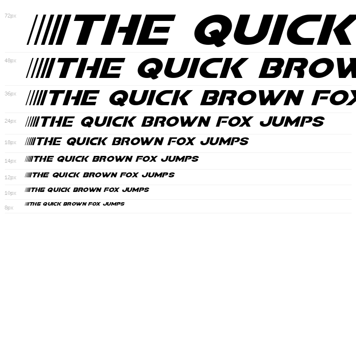 Bamf Expanded Italic Waterfall