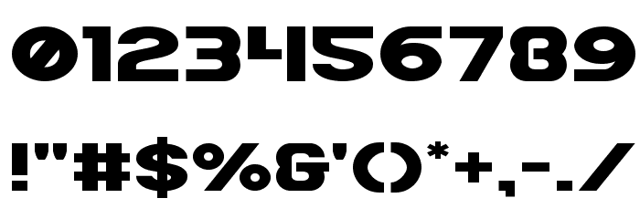 Bamf Expanded Font OTHER CHARS