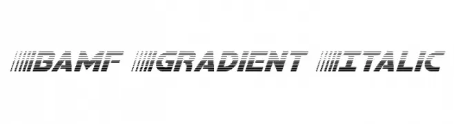 Bamf Gradient Italic  Frei Schriftart Herunterladen