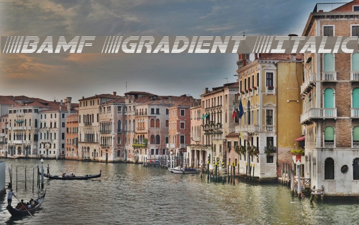 Bamf Gradient Italic Font examples