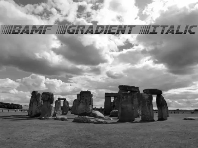 Bamf Gradient Italic Example 3