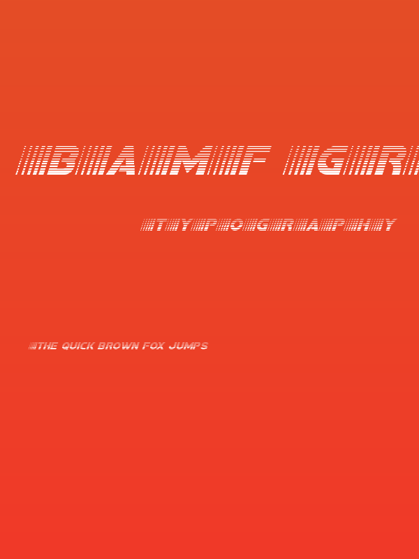 Bamf Gradient Italic Poster