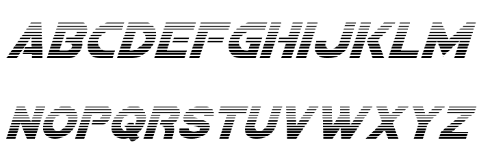 Bamf Gradient Italic Font LOWERCASE