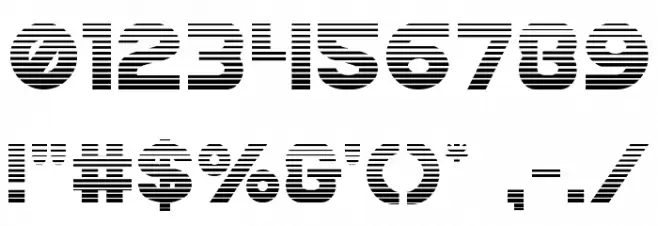 Bamf Gradient Font OTHER CHARS