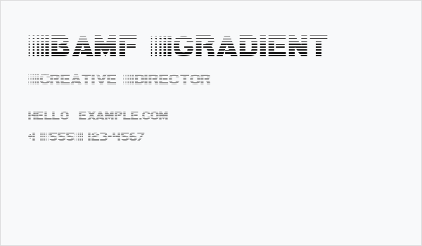 Bamf Gradient Business Card