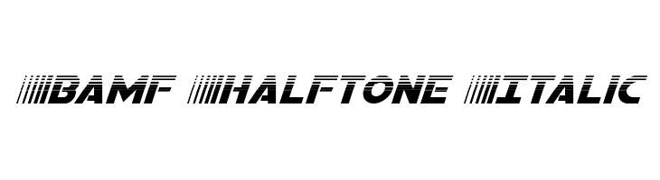 Bamf Halftone Italic 