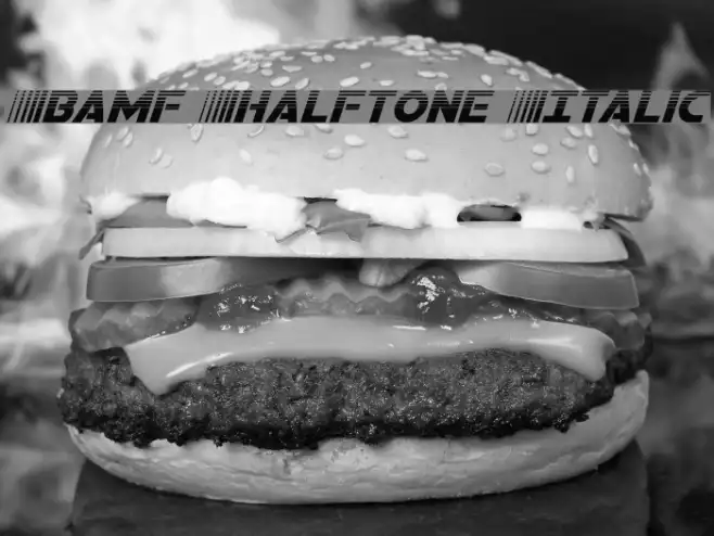 Bamf Halftone Italic Example 1