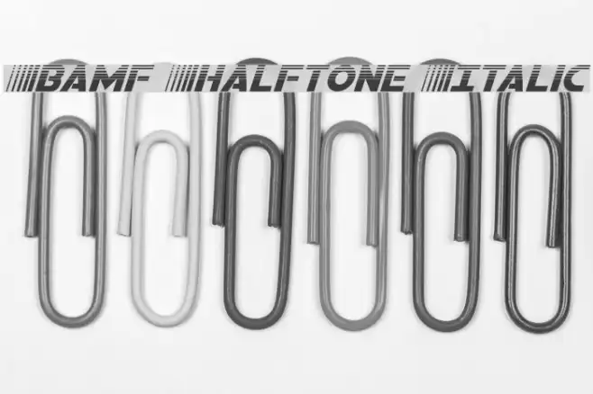 Bamf Halftone Italic Example 2
