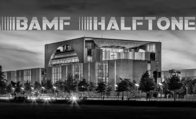 Bamf Halftone Font examples