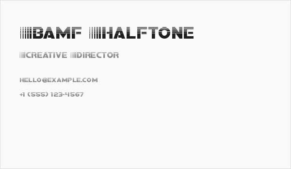 Bamf Halftone Business Card