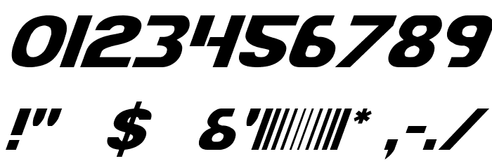 Bamf Italic Font OTHER CHARS