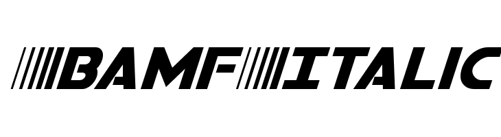 Bamf Italic  font caratteri gratis