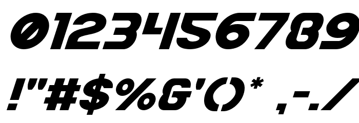 Bamf Italic Font OTHER CHARS