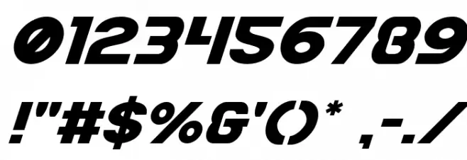 Bamf Italic Font OTHER CHARS