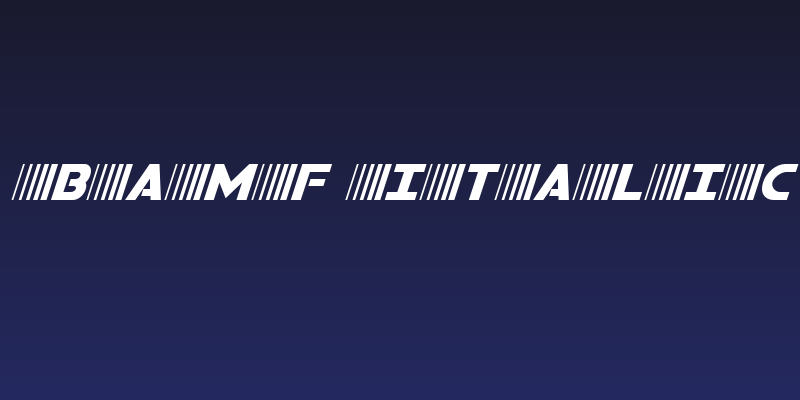 Bamf Italic Social Header