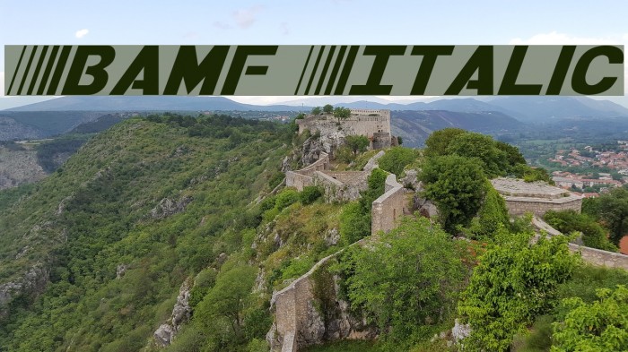 Bamf Italic Font examples