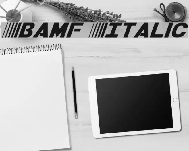 Bamf Italic フォント examples
