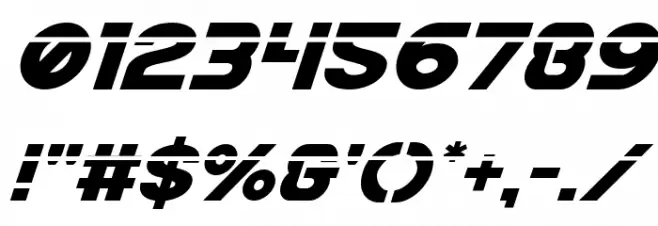 Bamf Laser Italic Font OTHER CHARS