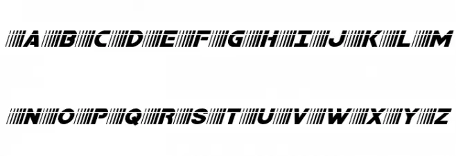 Bamf Laser Italic 字体 大写