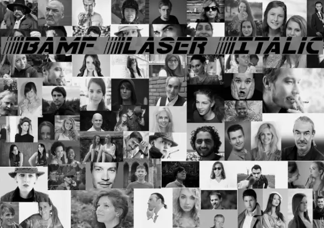 Bamf Laser Italic Font examples