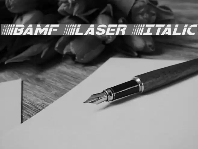 Bamf Laser Italic Font examples