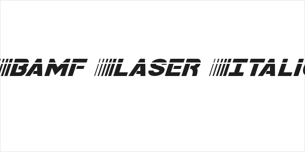 Bamf Laser Italic Logo