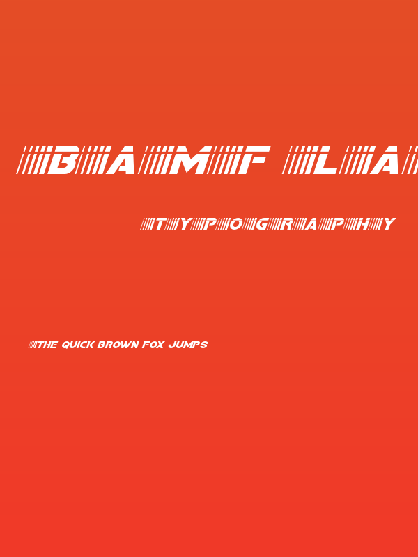 Bamf Laser Italic Poster