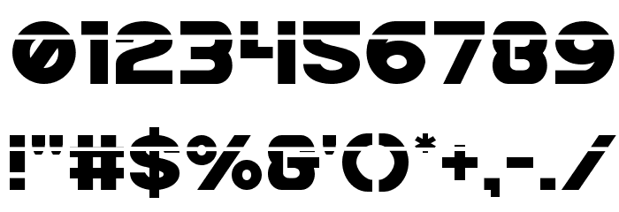 Bamf Laser Font OTHER CHARS