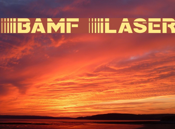 Bamf Laser Font examples