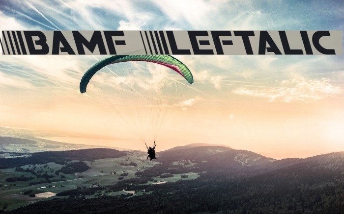 Bamf Leftalic Font examples