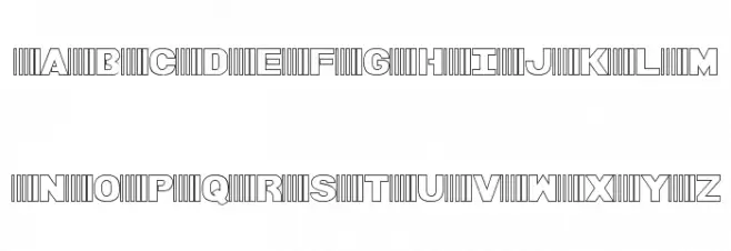 Bamf Outline Шрифта ВЕРХНИЙ