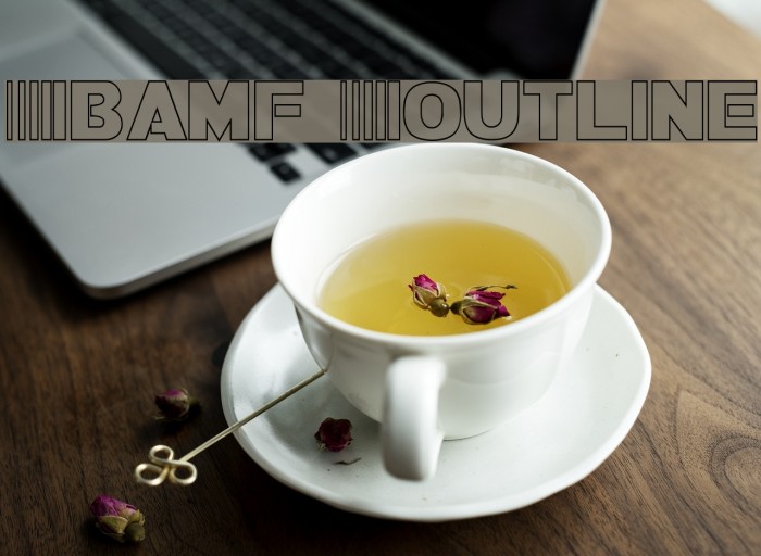 Bamf Outline Font examples