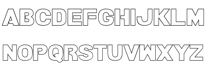 Bamf Outline Font LOWERCASE