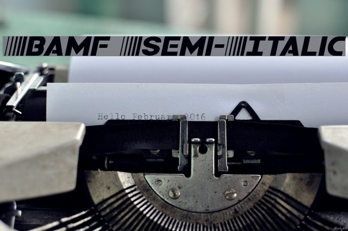 Bamf Semi-Italic Example 1