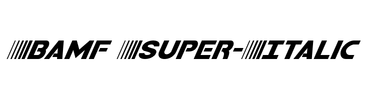 Bamf Super-Italic  Frei Schriftart Herunterladen
