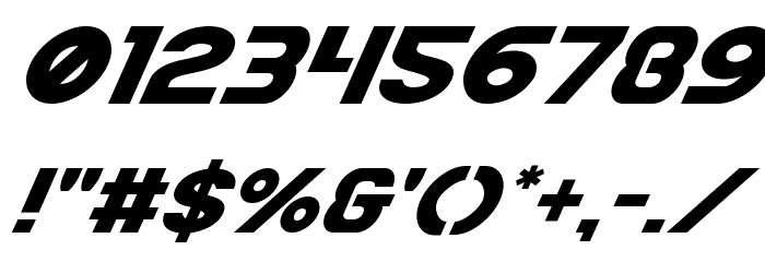 Bamf Super-Italic Font OTHER CHARS