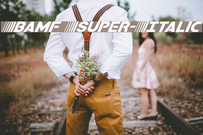 Bamf Super-Italic Font examples
